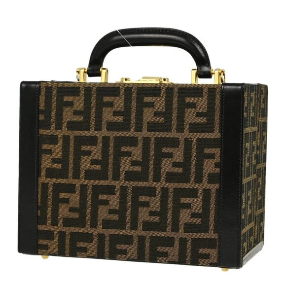 Fendi Brown Black Zucca Makeup Box XX91606 - Picture 2 of 10